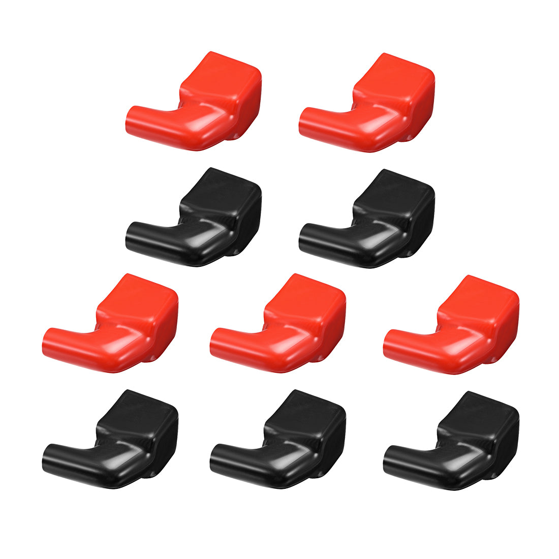 uxcell Uxcell Battery Terminal Insulating Rubber Protector Covers for 8mm Cable 15mm Terminal Red Black 5 Pairs