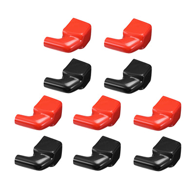 Harfington Uxcell Battery Terminal Insulating Rubber Protector Covers for 8mm Cable 15mm Terminal Red Black 5 Pairs