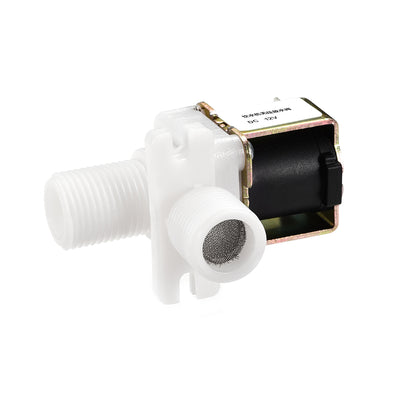 Harfington Uxcell DC12V G1/2 Male Thread Plastic Water Electric Solenoid Valve Normally Closed N/C No Pressure Water Inlet Flow Switch