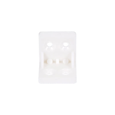 Harfington Uxcell Shelf Cabinet Door 90 Degree Plastic Corner Braces 27x27x27mm Angle Brackets, 12 Pcs White