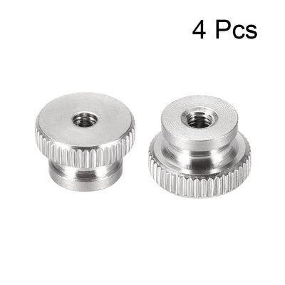 Harfington Uxcell Knurled Thumb Nuts, 4Pcs M8 304 Stainless Steel Round Knobs for 3D Printer Parts