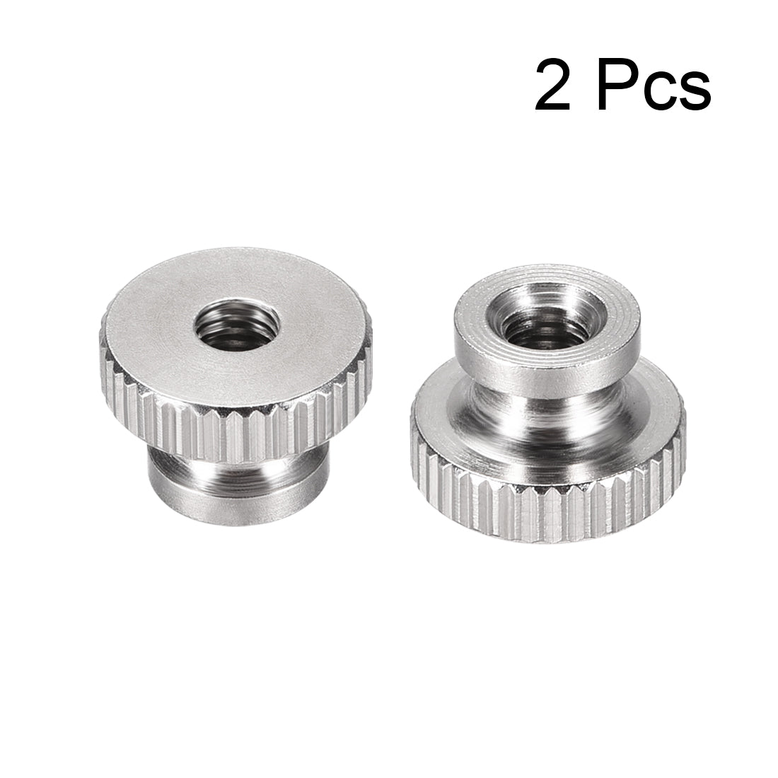 uxcell Uxcell Knurled Thumb Nuts, 2Pcs M4 304 Stainless Steel Round Knobs for 3D Printer Parts
