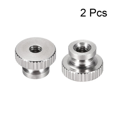 Harfington Uxcell Knurled Thumb Nuts, 2Pcs M4 304 Stainless Steel Round Knobs for 3D Printer Parts