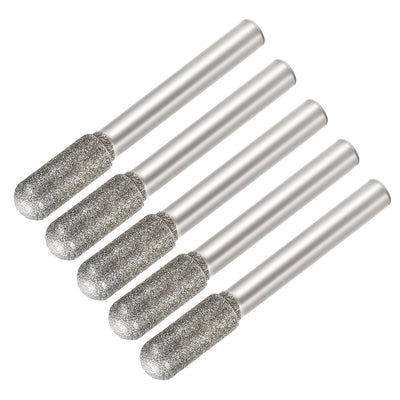 Harfington Uxcell Diamond burrs Grinding Drill Bit for Carving Rotary Cylindrical Ball Nose Tools