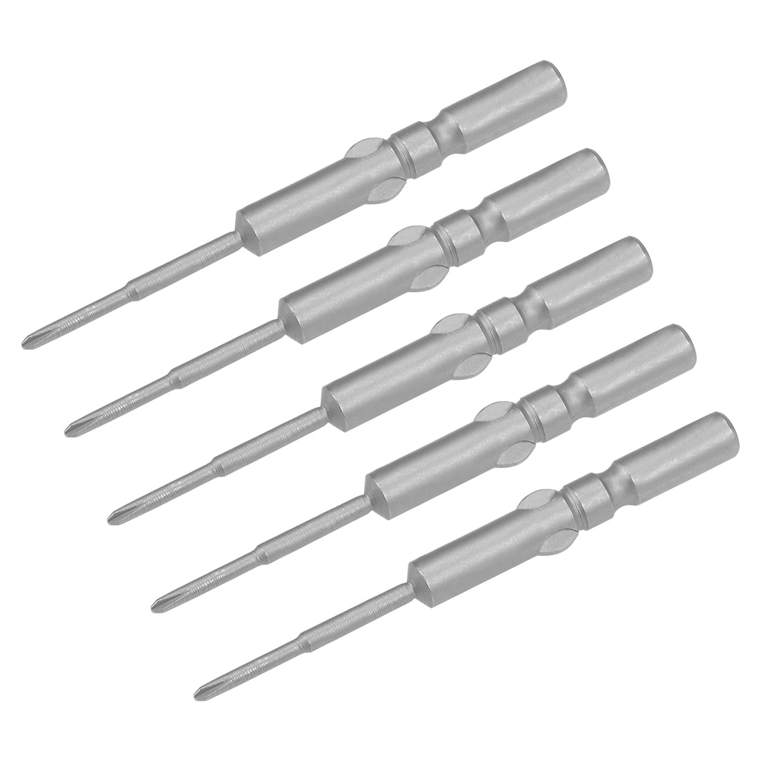 Uxcell Uxcell Phillips Bits 5pcs 5mm Round Shank Magnetic Cross 1.6PH00 Screwdriver Bit Set 60mm Length S2 Screw Driver Kit Tools