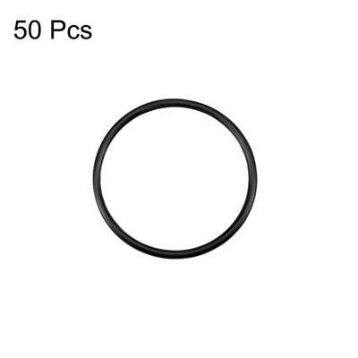 Harfington Uxcell O-Rings Nitrile Rubber 23mm Inner Diameter 26mm OD 1.5mm Width Round Seal Gasket 50 Pcs