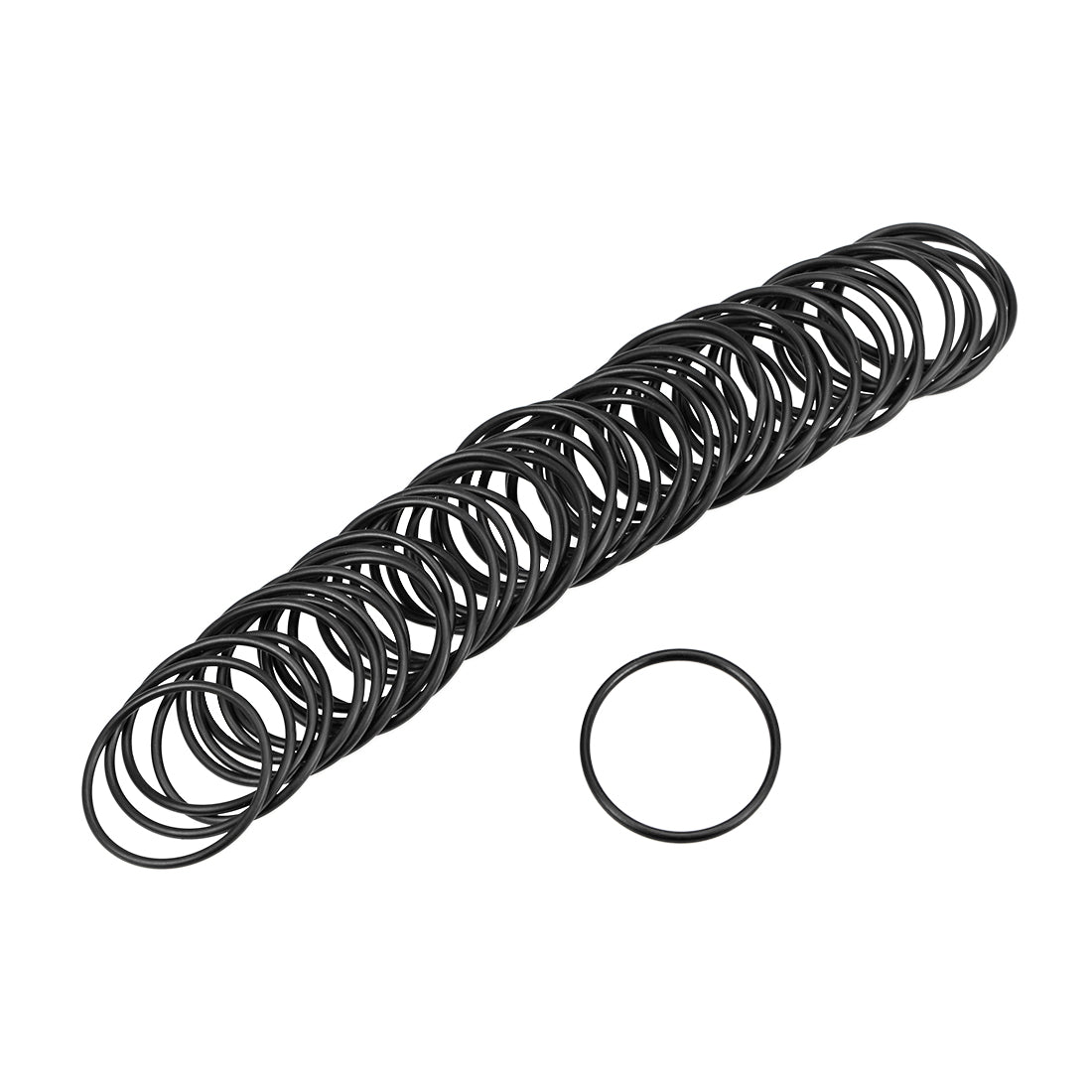 uxcell Uxcell O-Rings Nitrile Rubber 23mm Inner Diameter 26mm OD 1.5mm Width Round Seal Gasket 50 Pcs