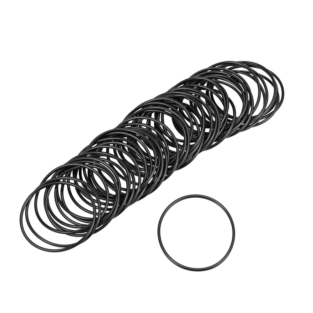 uxcell Uxcell O-Rings Nitrile Rubber 34mm Inner Diameter 37mm OD 1.5mm Width Round Seal Gasket 50 Pcs