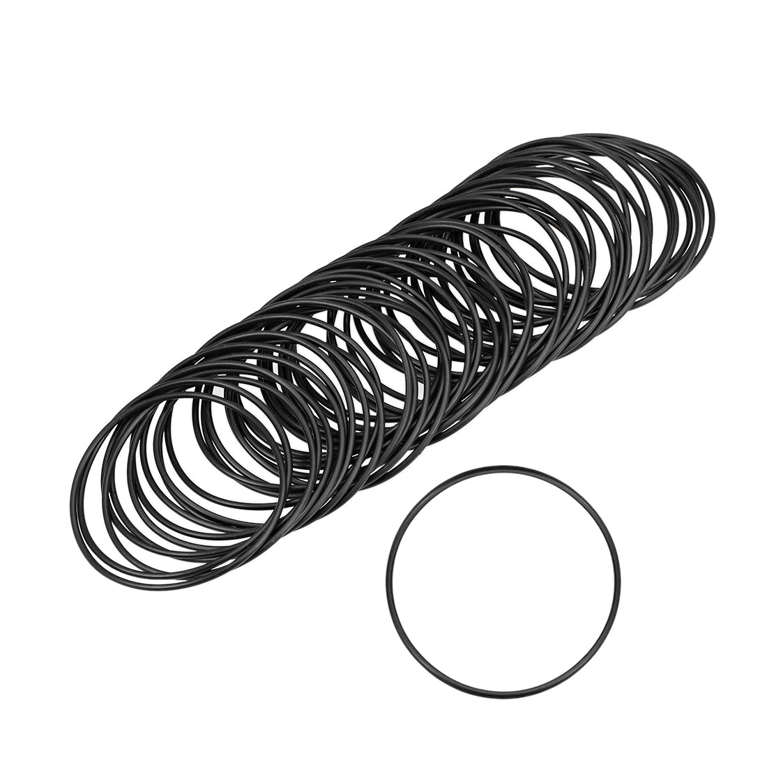 uxcell Uxcell O-Rings Nitrile Rubber 44mm Inner Diameter 47mm OD 1.5mm Width Round Seal Gasket 50 Pcs