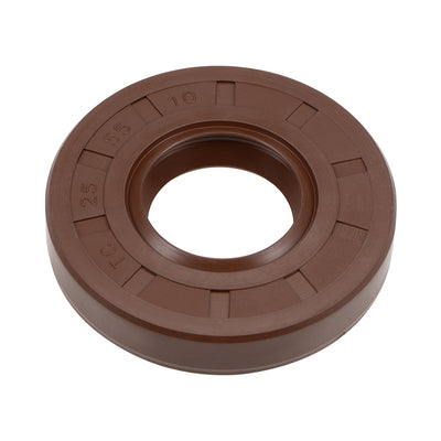 Harfington Uxcell Oil Seal 25mm Inner Dia 55mm OD 10mm Thick Fluorine Rubber Double Lip Seals