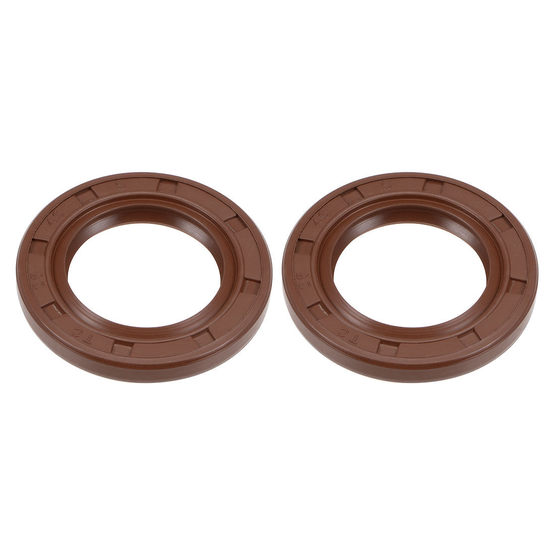 uxcell Uxcell Oil Seal 25mm Inner Dia 40mm OD 5mm Thick Fluorine Rubber Double Lip Seals 2Pcs