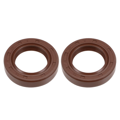 Harfington Uxcell Oil Seal 25mm Inner Dia 40mm OD 8mm Thick Fluorine Rubber Double Lip Seals 2Pcs