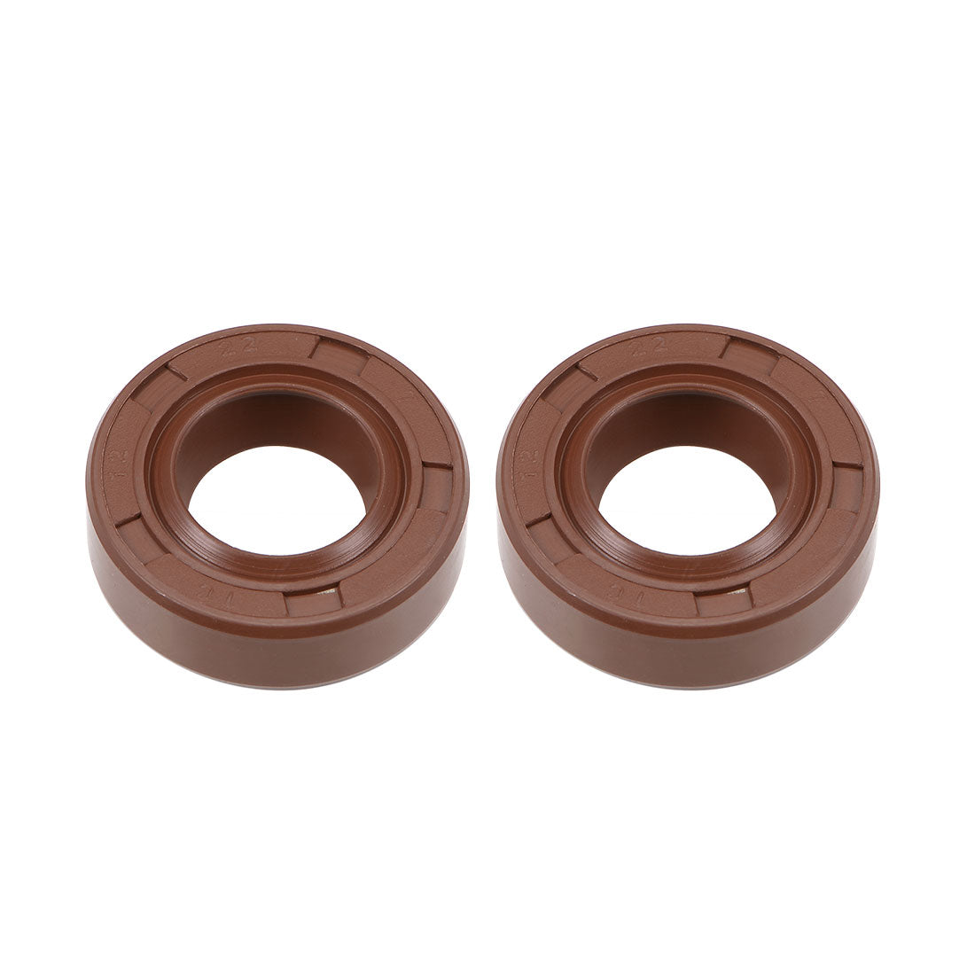 uxcell Uxcell Oil Seal 12mm Inner Dia 22mm OD 7mm Thick Fluorine Rubber Double Lip Seals 2Pcs
