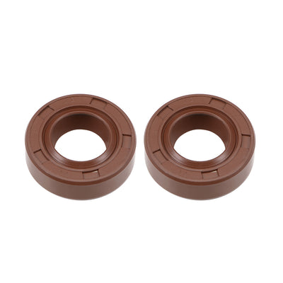Harfington Uxcell Oil Seal 12mm Inner Dia 22mm OD 7mm Thick Fluorine Rubber Double Lip Seals 2Pcs