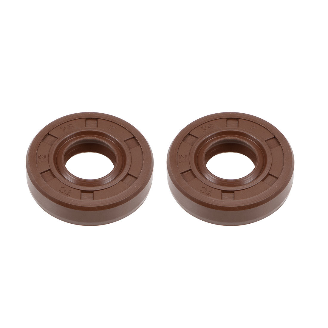 uxcell Uxcell Oil Seal 12mm Inner Dia 28mm OD 7mm Thick Fluorine Rubber Double Lip Seals 2Pcs