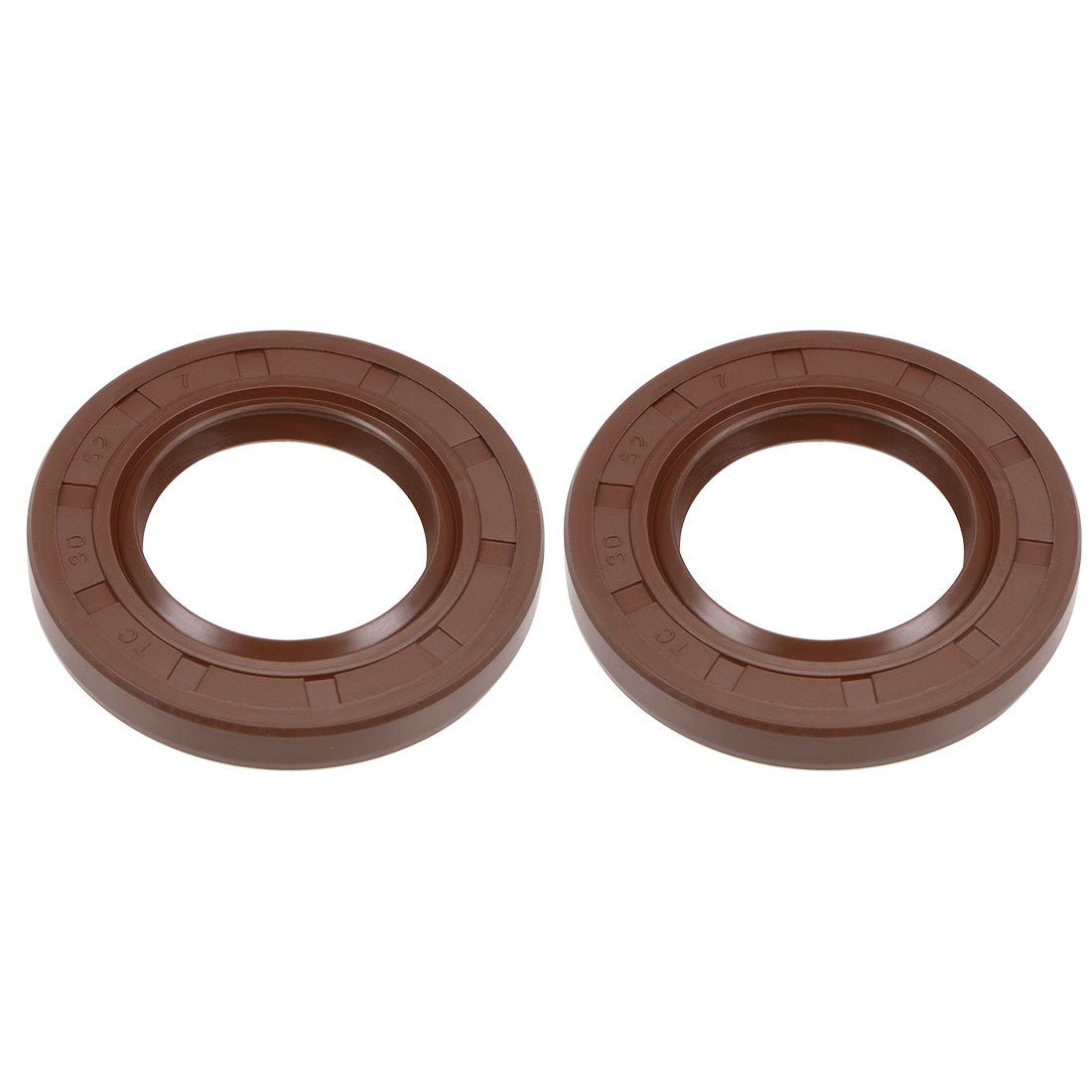 uxcell Uxcell Oil Seal 30mm Inner Dia 52mm OD 7mm Thick Fluorine Rubber Double Lip Seals 2Pcs