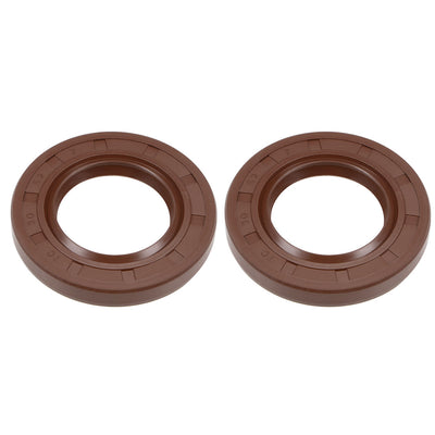 Harfington Uxcell Oil Seal 30mm Inner Dia 52mm OD 7mm Thick Fluorine Rubber Double Lip Seals 2Pcs