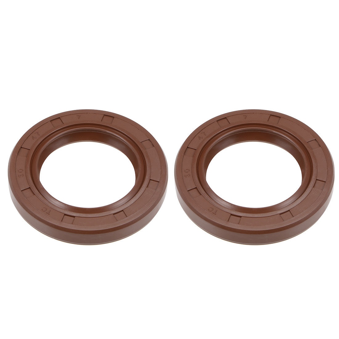 uxcell Uxcell Oil Seal 30mm Inner Dia 47mm OD 7mm Thick Fluorine Rubber Double Lip Seals 2Pcs