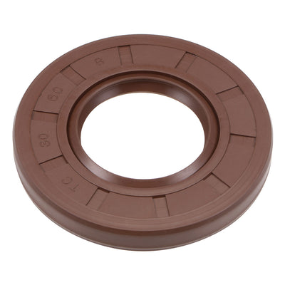 Harfington Uxcell Oil Seal 30mm Inner Dia 60mm OD 8mm Thick Fluorine Rubber Double Lip Seals