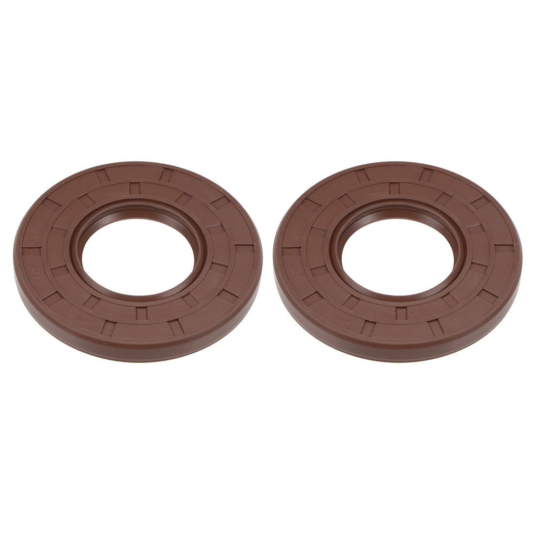 uxcell Uxcell Oil Seal 30mm Inner Dia 62mm OD 7mm Thick Fluorine Rubber Double Lip Seals 2Pcs