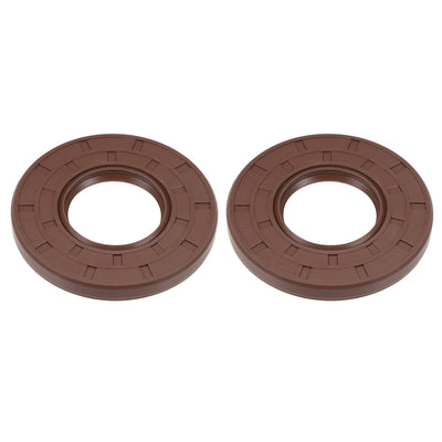 Harfington Uxcell Oil Seal 30mm Inner Dia 62mm OD 7mm Thick Fluorine Rubber Double Lip Seals 2Pcs