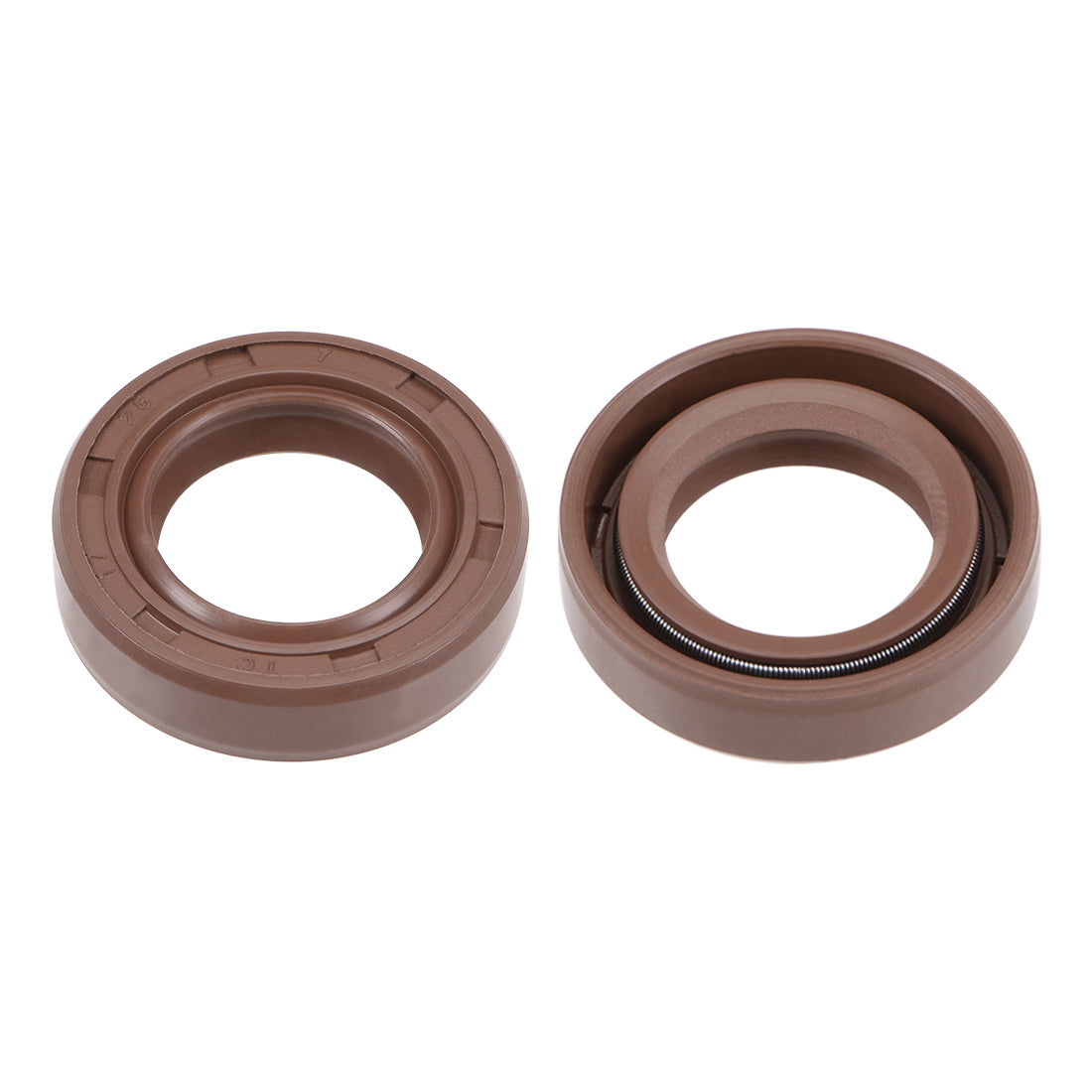 uxcell Uxcell Oil Seal 17mm Inner Dia 28mm OD 7mm Thick Fluorine Rubber Double Lip Seals 2Pcs