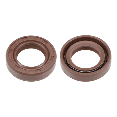 Harfington Uxcell Oil Seal 17mm Inner Dia 28mm OD 7mm Thick Fluorine Rubber Double Lip Seals 2Pcs