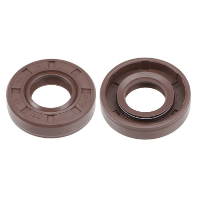 Harfington Uxcell Oil Seal 17mm Inner Dia 35mm OD 8mm Thick Fluorine Rubber Double Lip Seals 2Pcs