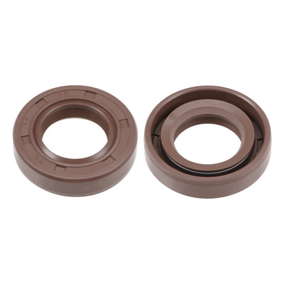 Harfington Uxcell Oil Seal 17mm Inner Dia 30mm OD 7mm Thick Fluorine Rubber Double Lip Seals 2Pcs