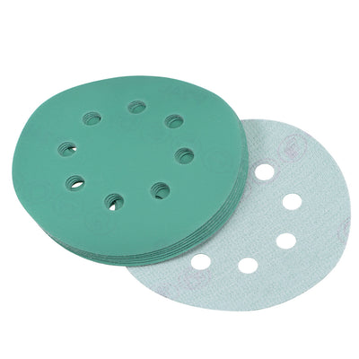 Harfington Uxcell 5 Inch 8 Hole 800 Grits Hook and Loop Sanding Discs Wet Dry Sandpaper 2pcs
