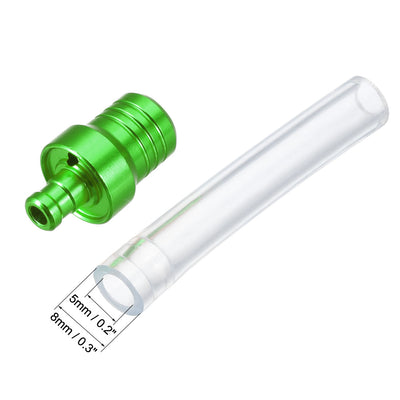 Harfington Uxcell Breather Hose Gas Fuel Tank Cap 2 Way Vent Hose Tube for Bicycle Green