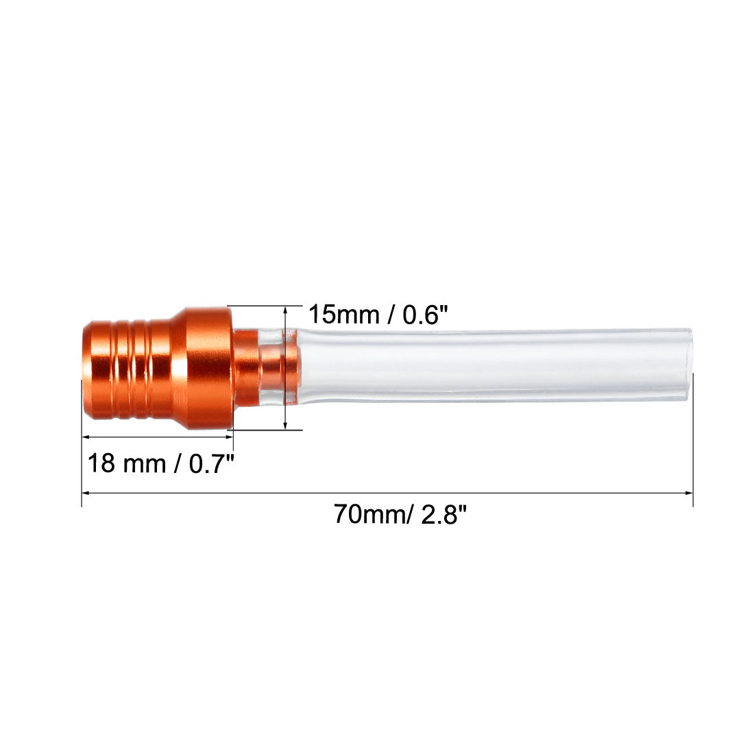uxcell Uxcell Breather Hose Gas Fuel Tank Cap 2 Way Vent Hose Tube for Bicycle Orange