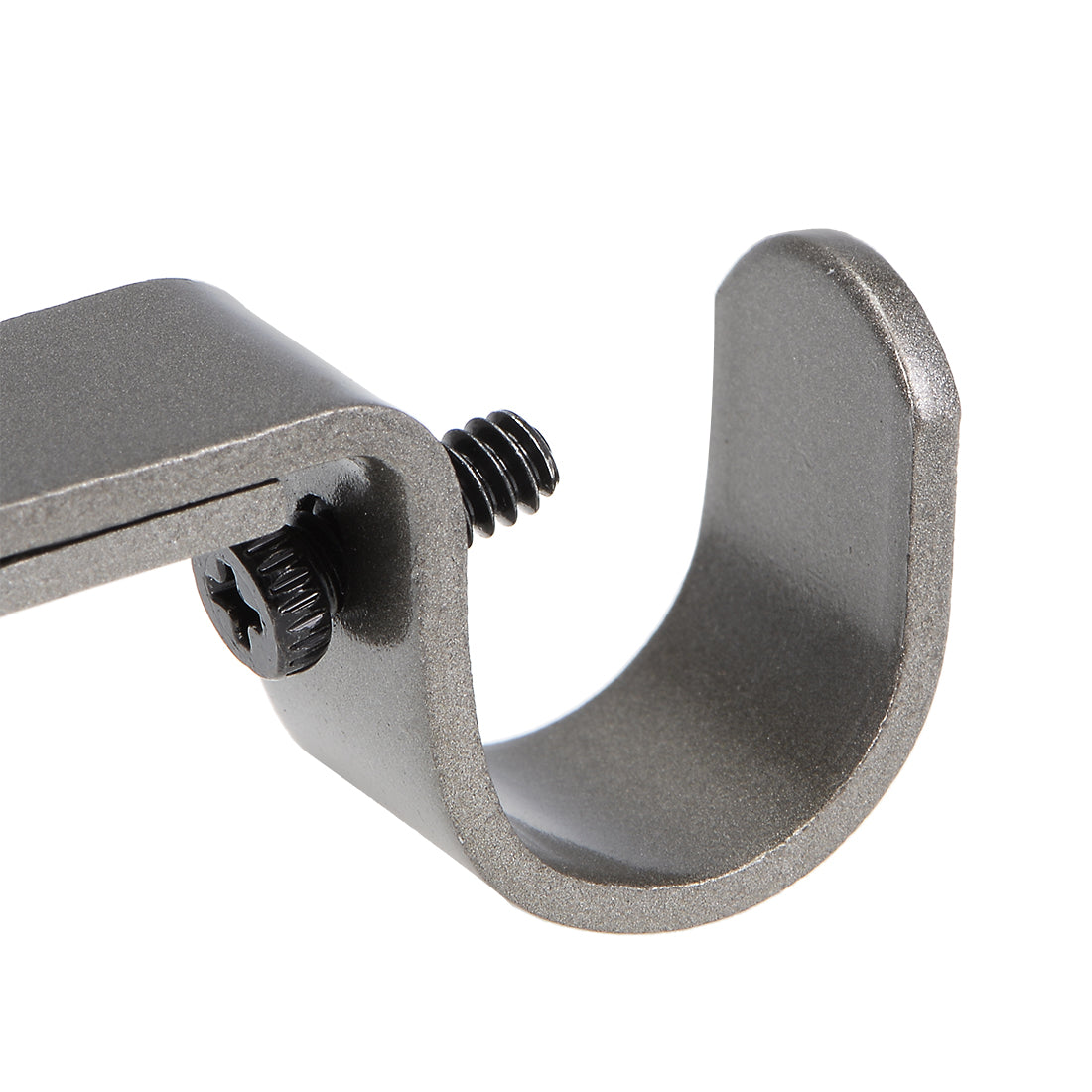 uxcell Uxcell Curtain Rod Bracket Iron Single Holder Support for 20mm Drapery Rod, 100 x 40 x 16mm Gray