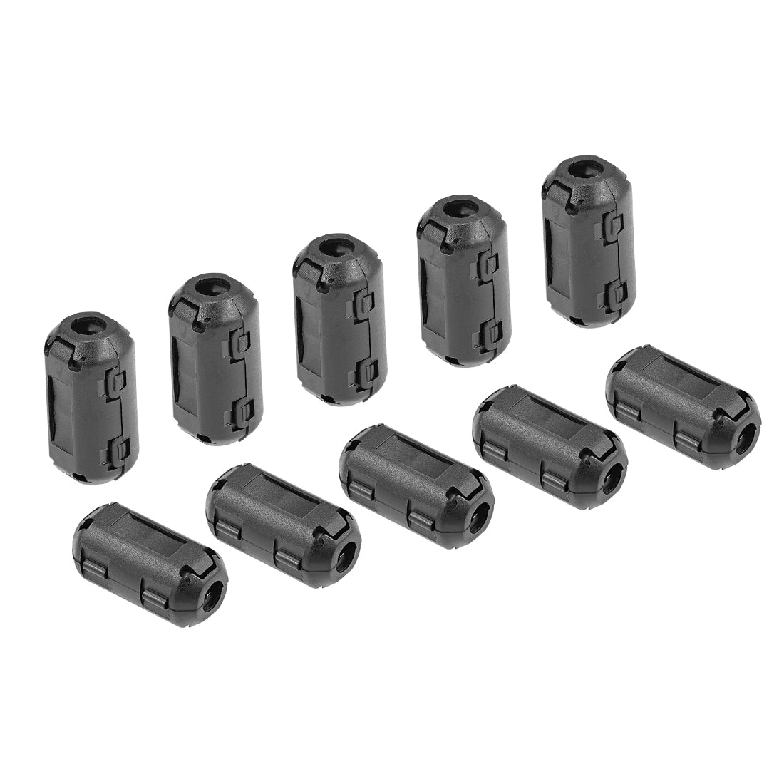 uxcell Uxcell 3.5mm Ferrite Cores Ring Clip-On RFI EMI Noise Suppression Filter Cable Clip, Black 10pcs