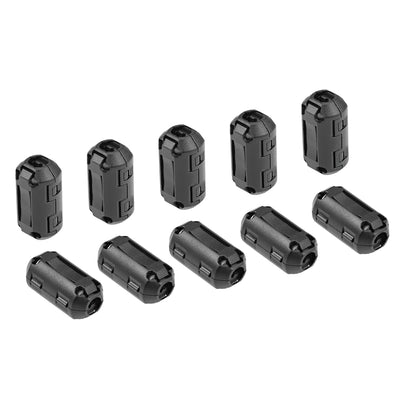 Harfington Uxcell 4.7mm Ferrite Cores Ring Clip-On RFI EMI Noise Suppression Filter Cable Clip, Black 10pcs