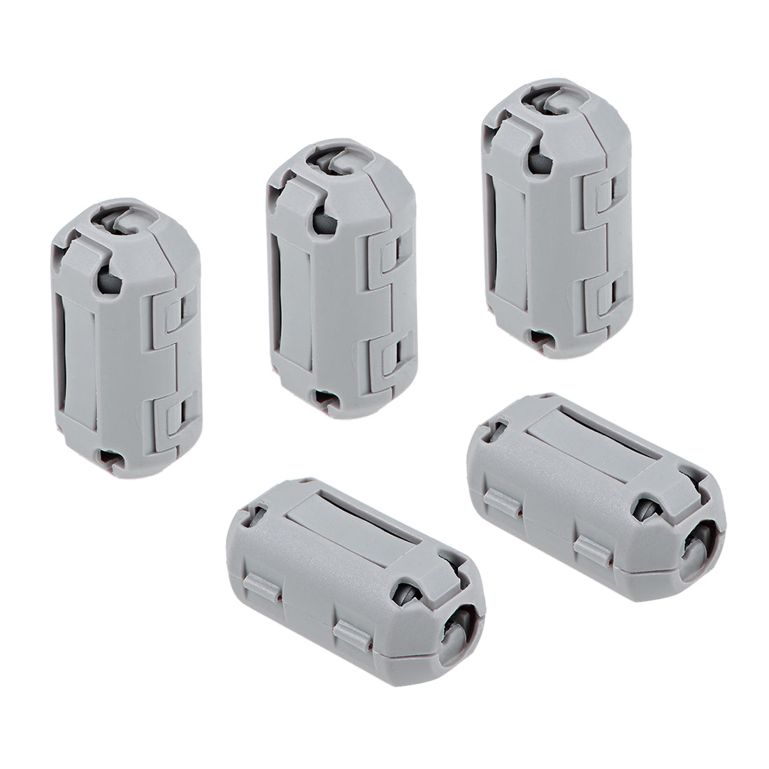 uxcell Uxcell 7mm Ferrite Cores Ring Clip-On RFI EMI Noise Suppression Cable Clip, Grey 5pcs