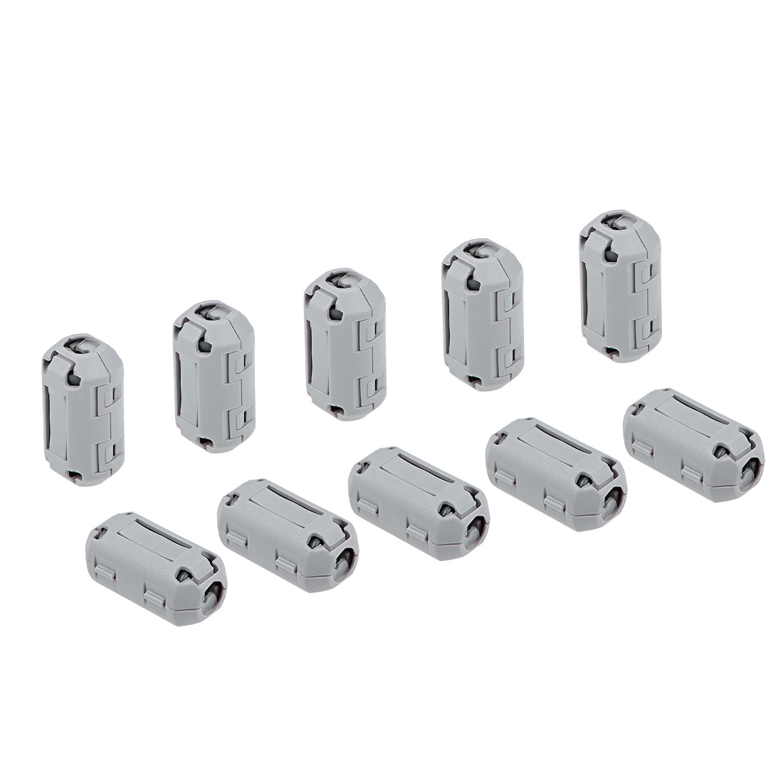 uxcell Uxcell 7mm Ferrite Cores Ring Clip-On RFI EMI Noise Suppression Cable Clip, Grey 10pcs