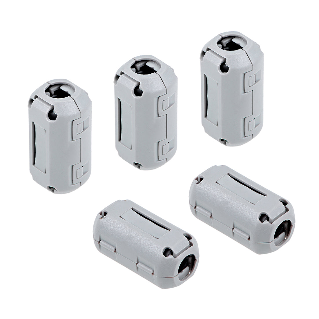 uxcell Uxcell 9mm Ferrite Cores Ring Clip-On RFI EMI Noise Suppression Cable Clip, Grey 5pcs