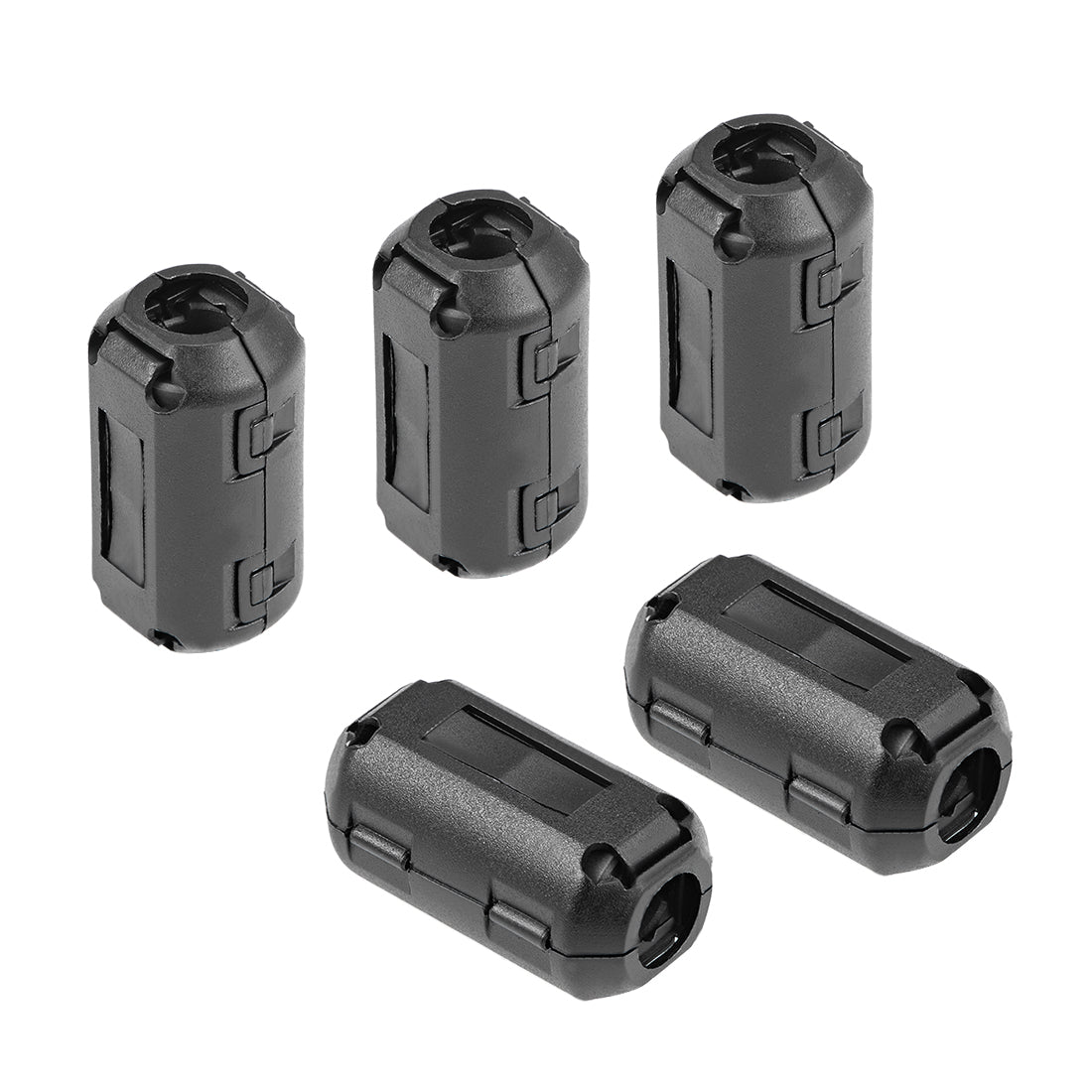 uxcell Uxcell 9mm Ferrite Cores Ring Clip-On RFI EMI Noise Suppression Filter Cable Clip, Black 5pcs