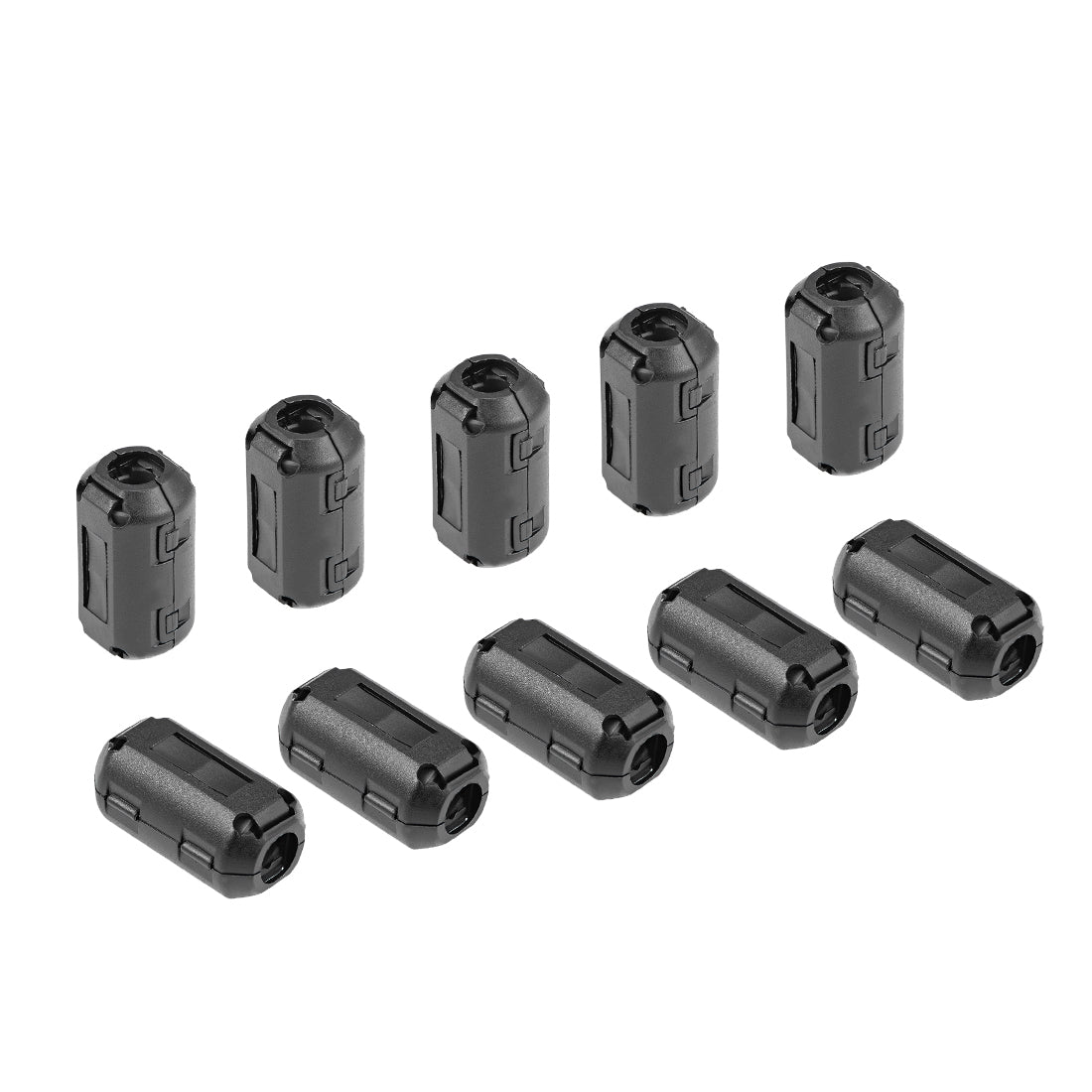 uxcell Uxcell 9mm Ferrite Cores Ring Clip-On RFI EMI Noise Suppression Filter Cable Clip, Black 10pcs