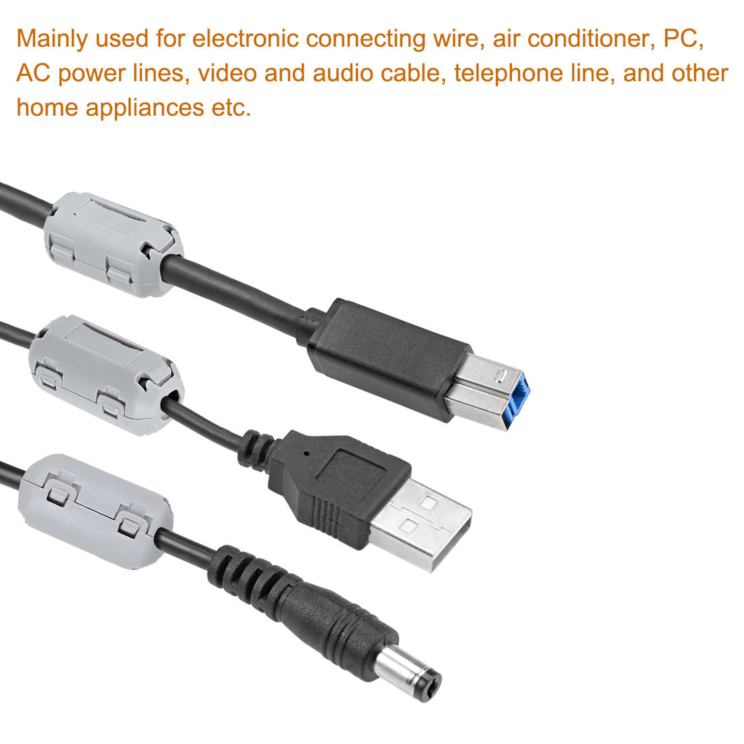 5 Pcs Clip On EMI RFI Bruit Noyau De Ferrite Filtre Pour Câble 7 Mm E4T6 Bobines