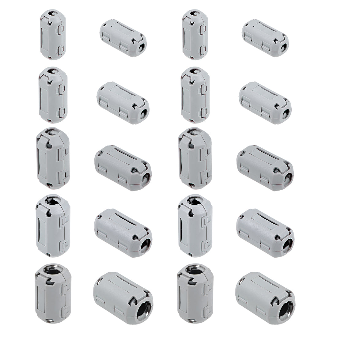uxcell Uxcell Ferrite Cores Ring 3.5mm 5mm 7mm 9mm 13mm RFI EMI Noise Cable Clip Grey 20pcs