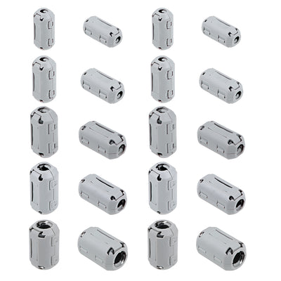 Harfington Uxcell Ferrite Cores Ring 3.5mm 5mm 7mm 9mm 13mm RFI EMI Noise Cable Clip Grey 20pcs