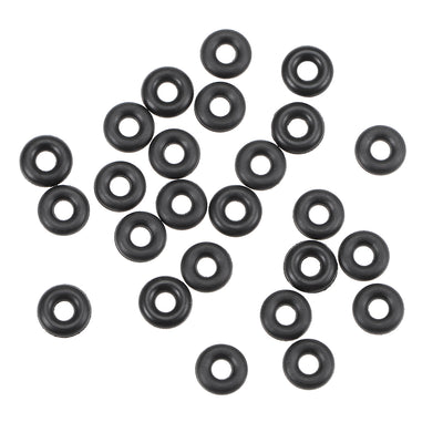 uxcell Uxcell O-Rings Nitrile Rubber 2.6mm Inner Diameter 7mm OD 2.2mm Width Round Seal Gasket 25 Pcs