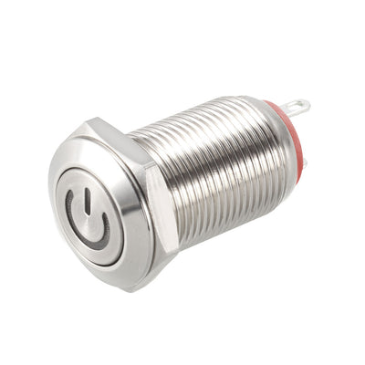 Harfington Uxcell Metal Push Button Switch Mounting Dia LED