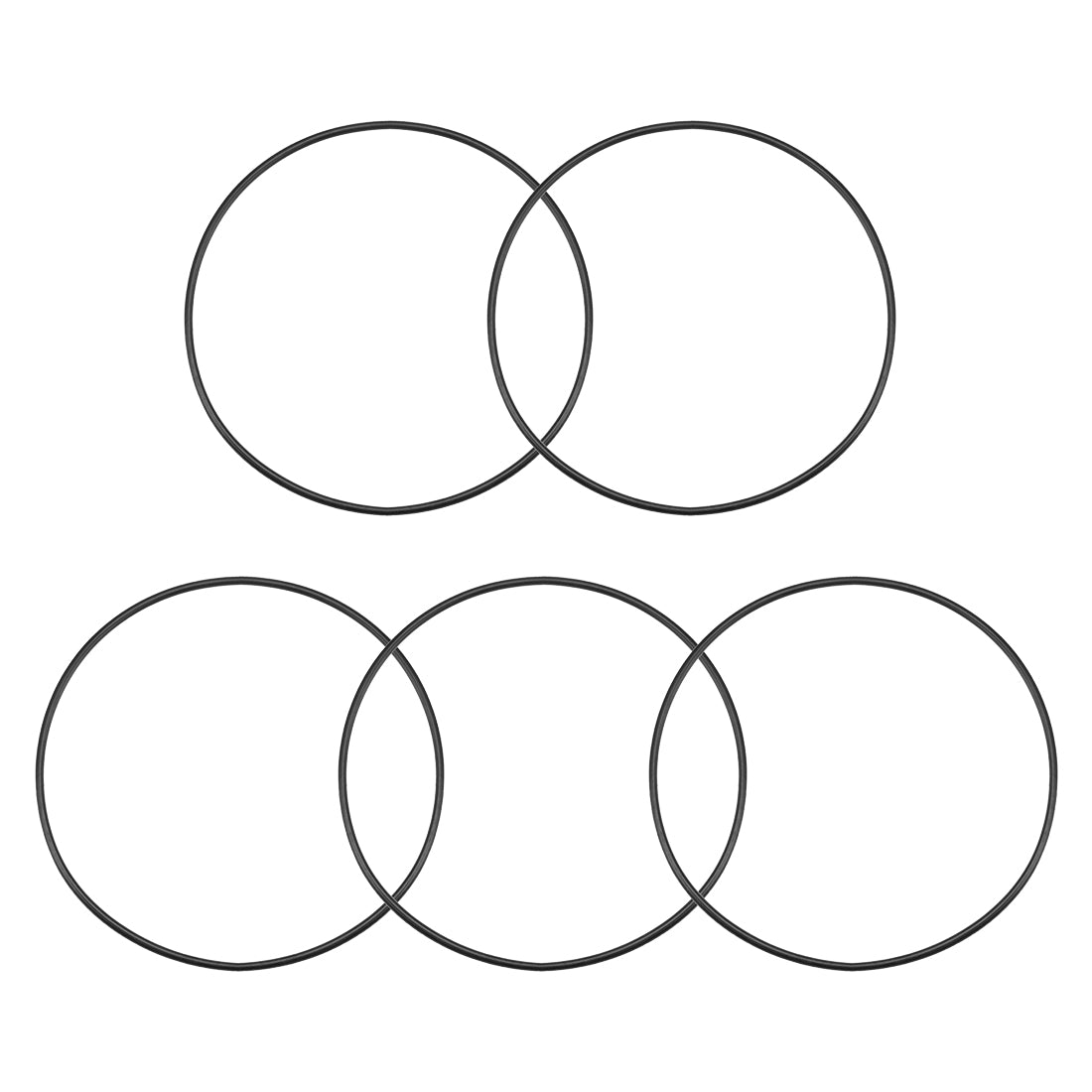 Uxcell Nitrile Rubber O-Rings 108.3mm OD 103mm ID 2.65mm Width, Metric ...