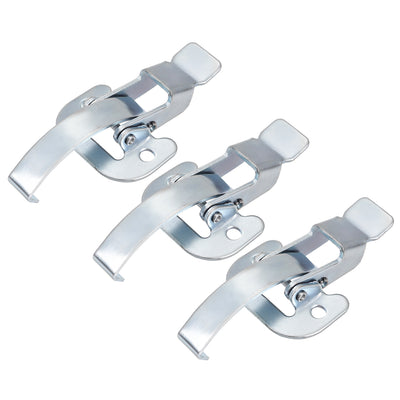 Harfington Uxcell 3.62-inch Galvanized Draw Toggle Latch with Spring-steel Hook - 3 Pcs