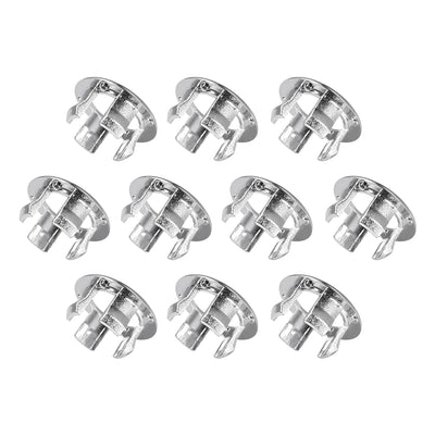 Harfington Uxcell Sink Overflow Covers Bathroom Kitchen Basin Trim Round Hole Caps Insert Spares Silver Tone 10 Pcs