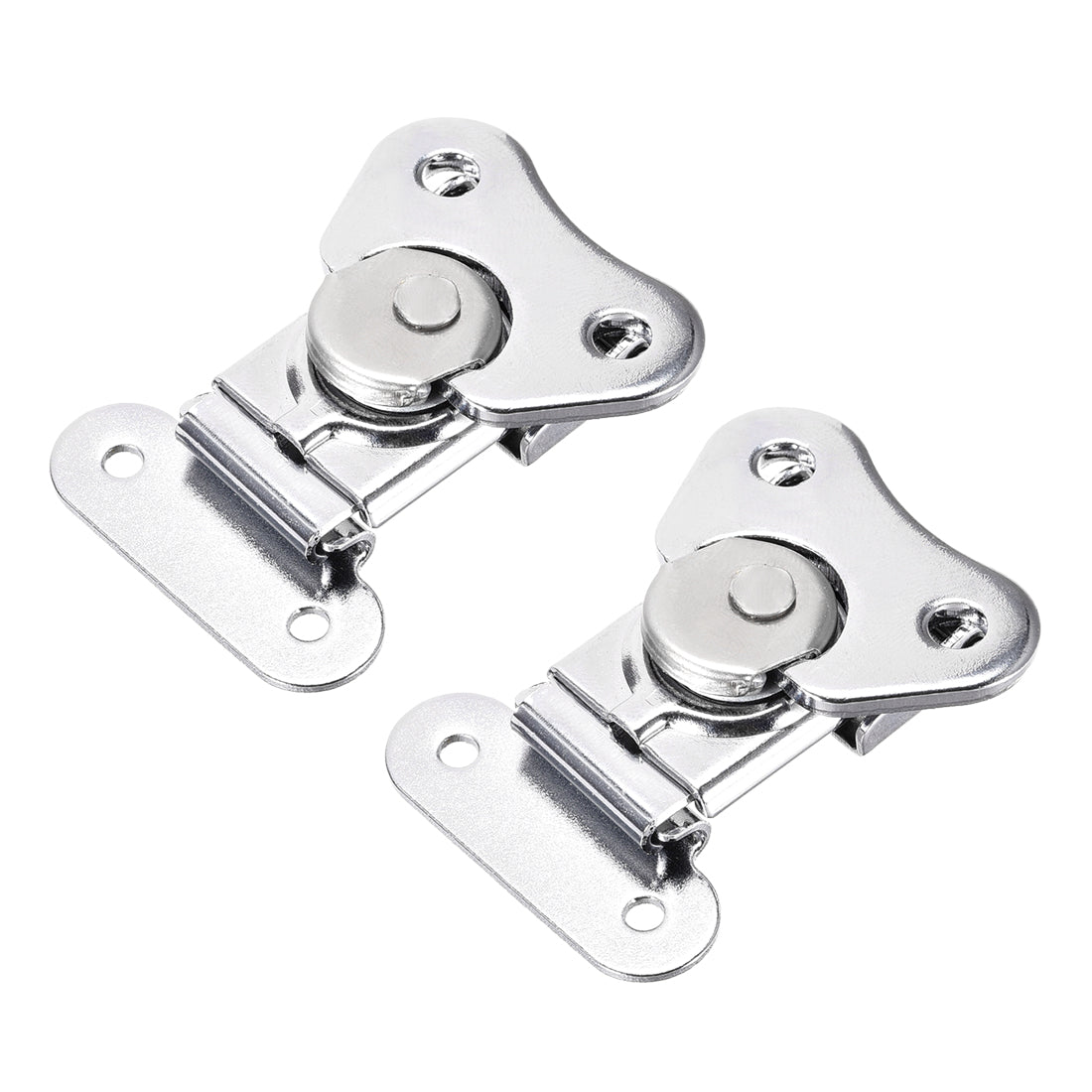 uxcell Uxcell 1.57-inch Iron Butterfly Twist Latch Keeper Toggle Clamp - 2 Pcs (Silver)