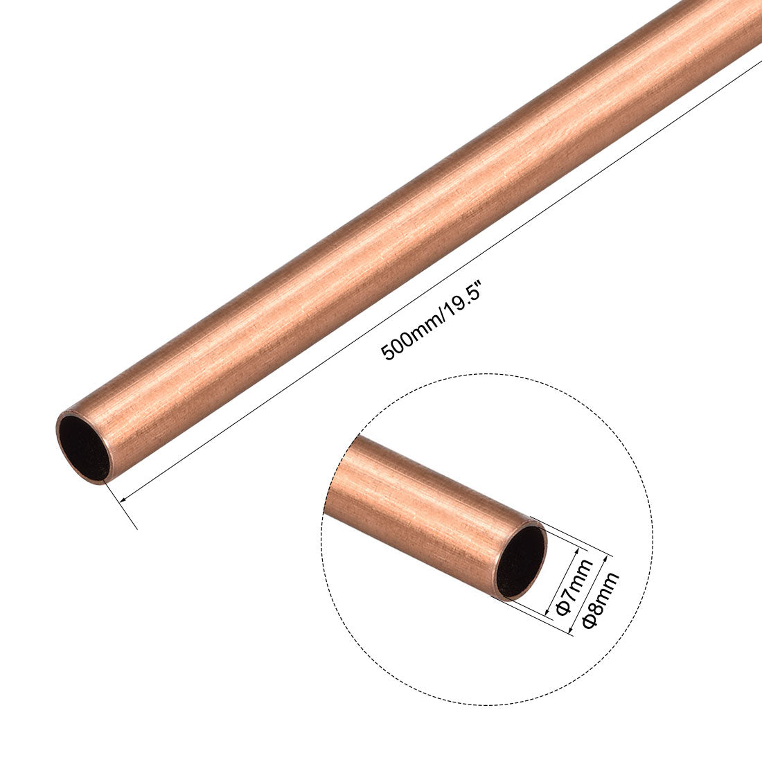 uxcell Uxcell Copper Round Tube Piping